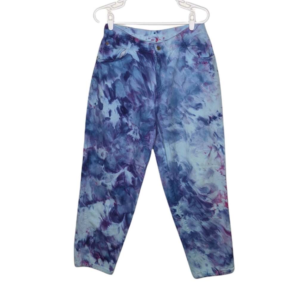 Vintage Gitano High Waist Custom Ice Tie Dye Mom Jeans 90s Loose Fit